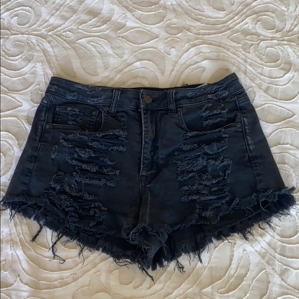 American Eagle High-waisted distressed shorts